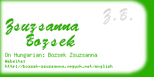 zsuzsanna bozsek business card